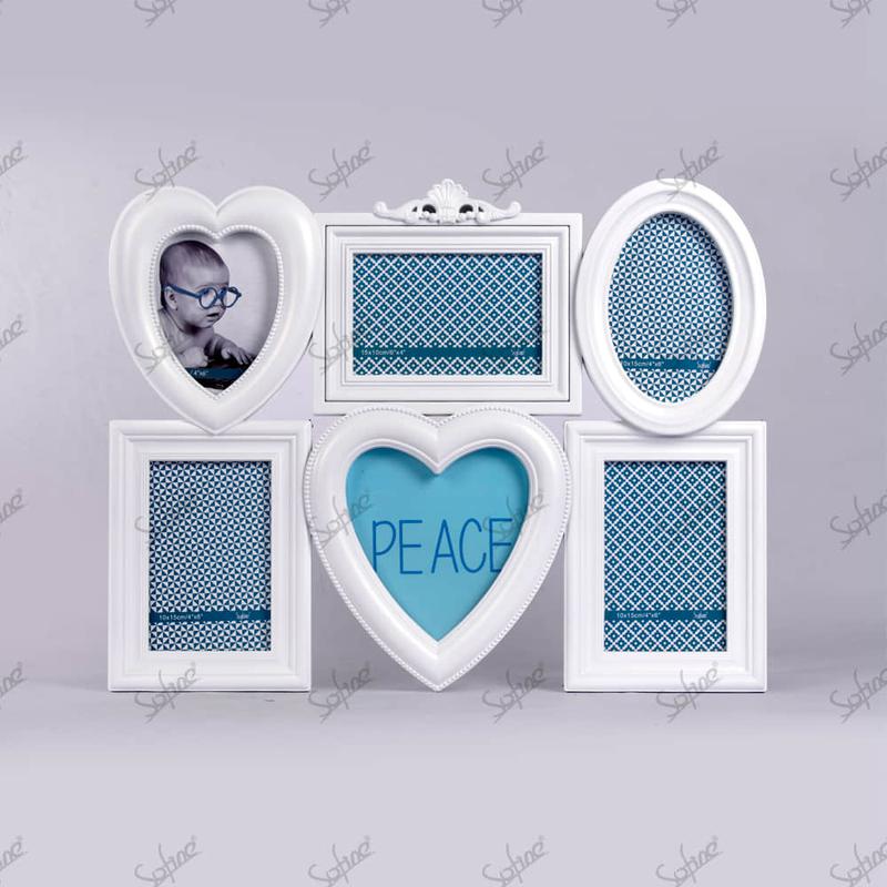 SF80132-6-Opening White Collage Picture Frame for Wholesale
