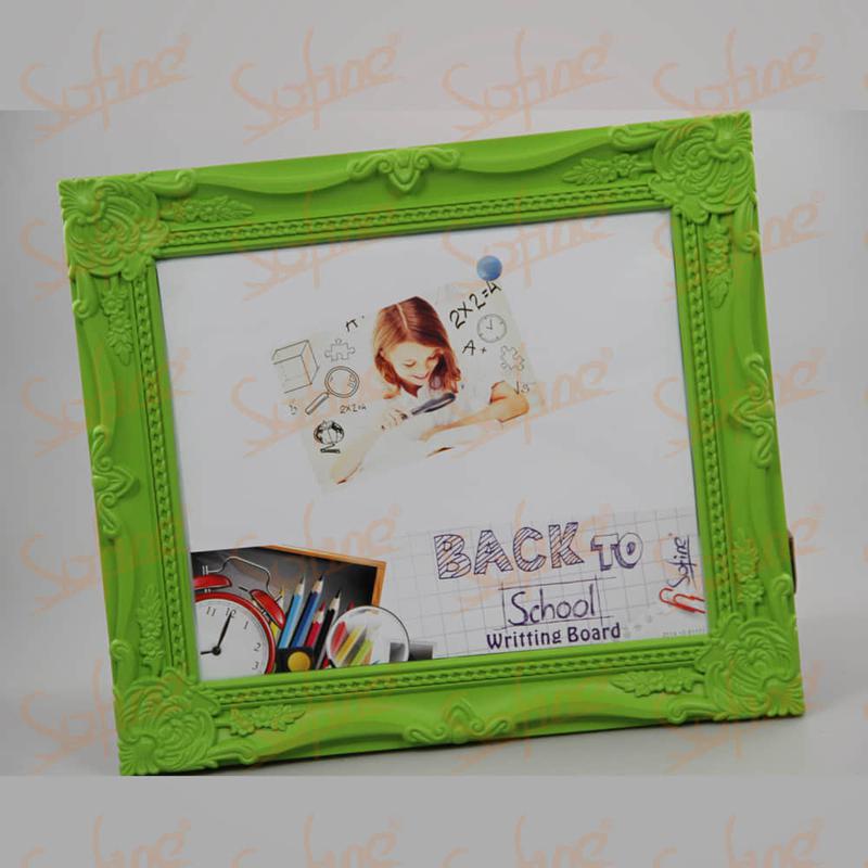 SF61171W- Embossed Frame Decorative White Memo Board