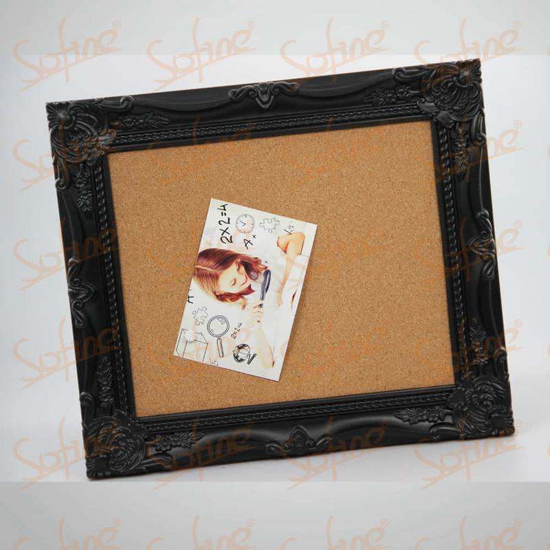 SF61171C- Framed Wood Wall Mounted Cork Board