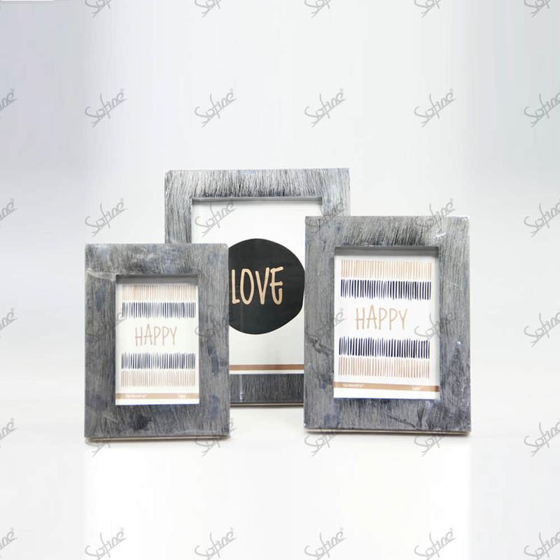 SF60968D-Aged chromed silver/gold photo frame