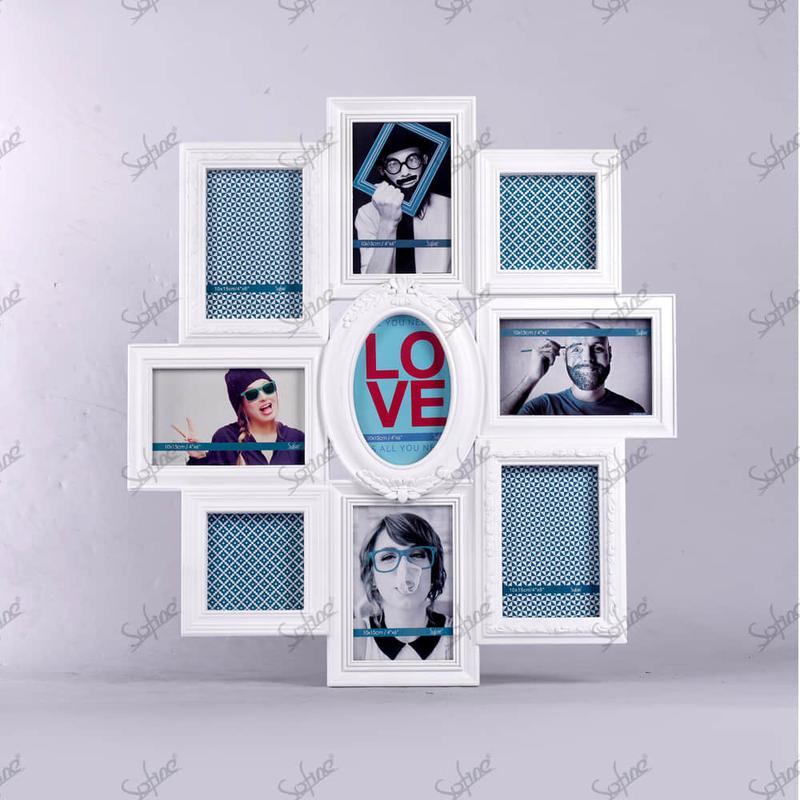 SF80115-9-Opening Classical Love Wall Mounted Multiframe Supplies