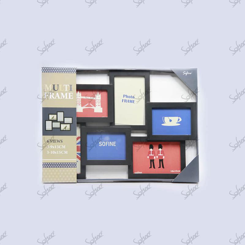 SF61250-6-Opening Black Collage Frame Set for Suppliers